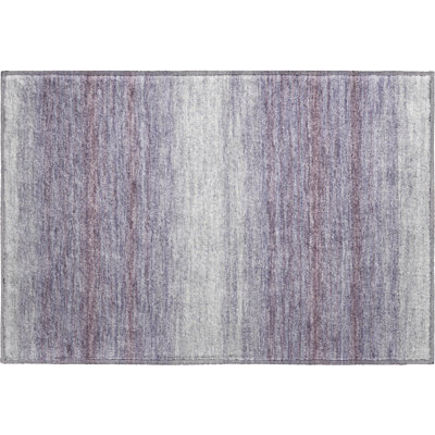 Premium Machine Washable Birchview AMF1033 Striped Rug