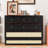 Full Size Murphy Bed With Large Drawers,Espresso