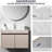 37 Inch Bathroom Sintered Stone Vanity Table Top With 4" Backsplash And Undermount Rectangular Basin Sink Table, White-534450345