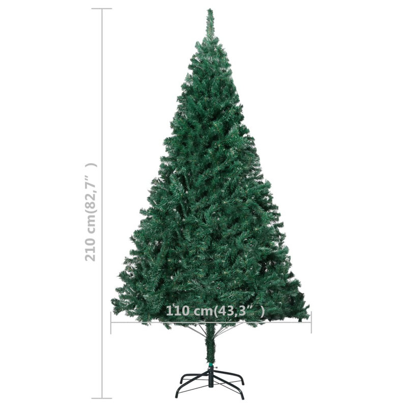Artificial Christmas Tree with LEDs&Ball Set, 6.89ft H x 3.61ft W x 3.61ft D