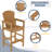 Tall Adirondack Chair Set Of 2, Hdpe Balcony Chairs With Connecting Tray, Two Cup Holders-899111299