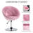 Chic Accent Seat - Pink, Round , Height Adjustable For Living Room Area Swivel Base