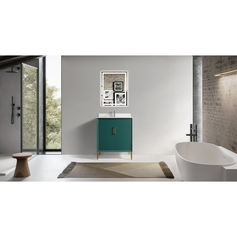 30'' Bathroom Vanity Base Only, Green