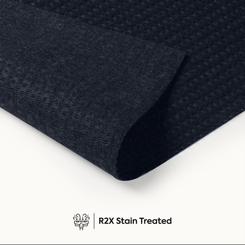 Tapis intérieur / extérieur bleu uni Estoria, Carré 2 pi