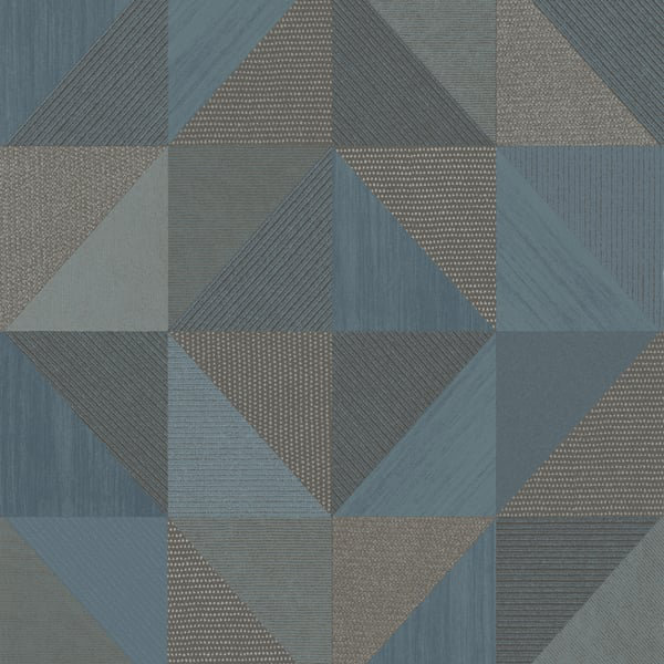 Italian Textures 4 Collection Geometrico Congo WAllpaper Roll, Blue