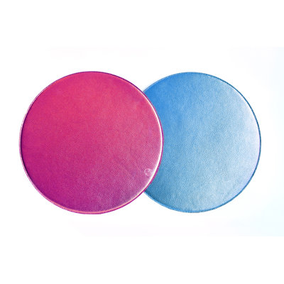 Napperons réversibles métalliques - bleu et magenta