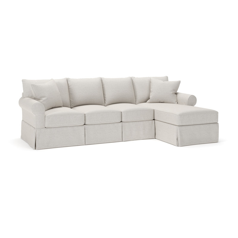 Canapé modulaire avec canapé-lit Friedman, Face à la droite, Toile gris clair Macarena