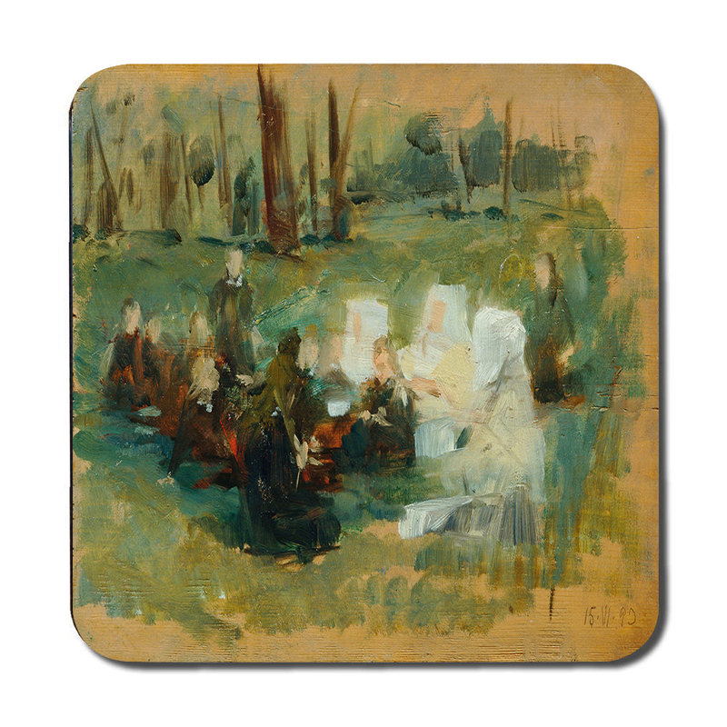 Impressionist Placemats And Coaster Set With Outdoor Scene Artwork
