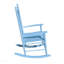 Chaise berçante en bois en bois bleu