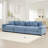 Mykala Corduroy Upholstered Sectional Sofa with Thick Armrests & Throw Pillows-114888054-124302860