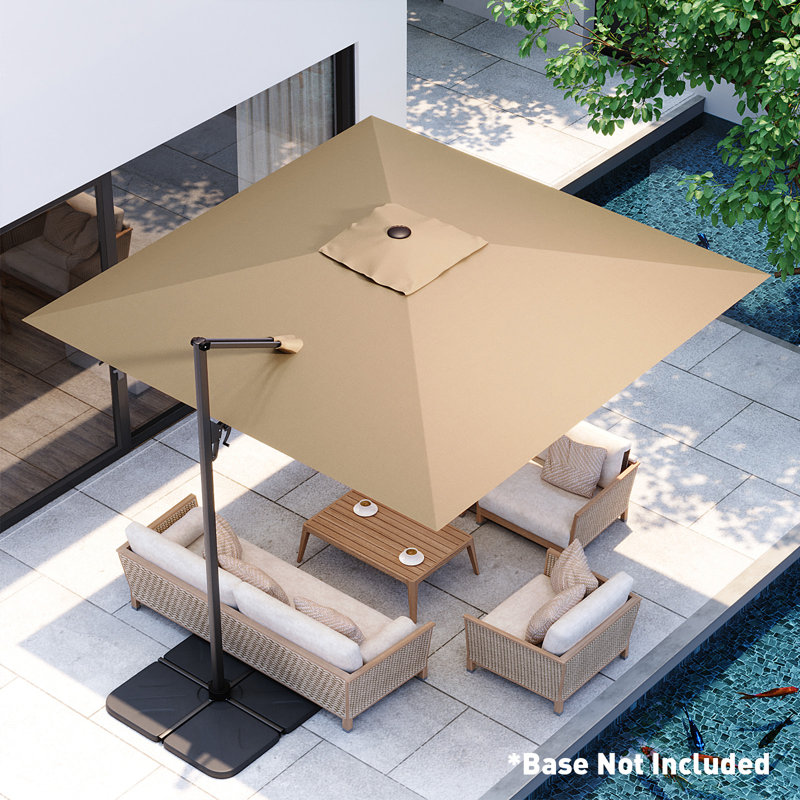 Parasol en porte-à-faux, Brun, 10 pi x 10 pi