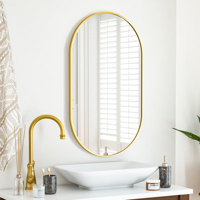 Diahn Aluminium Oval Wall Mirror