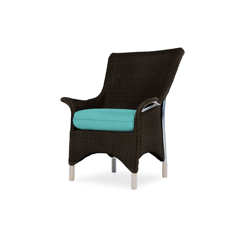 Mandalay Outdoor Dining Armchair, Demo Stone, Mink