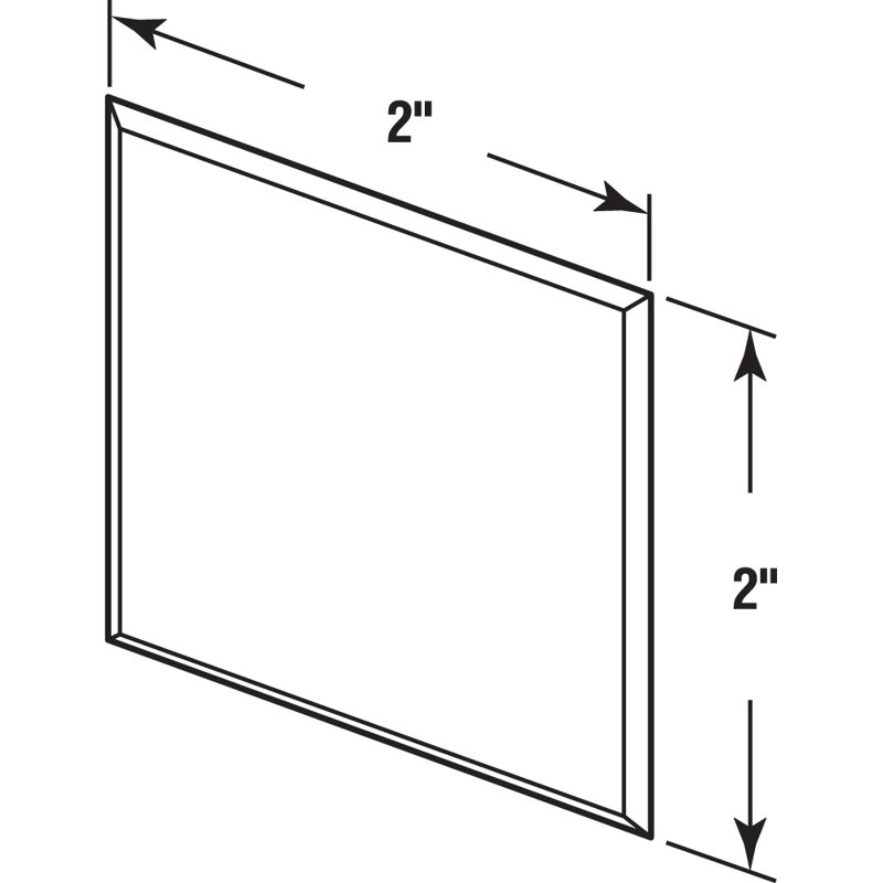 Protecteur mural Prime-Line, 2 po x 2 po Carrés, vinyle rigide, texturé, Blanc