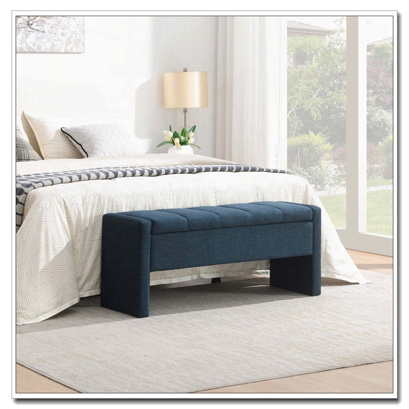 Banc de lit moderne avec rangement, Marine