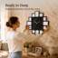 Horloge murale collage photo en marbre noir 50 x 50 cm, cadre photo style ferme noir pouvant contenir 12 photos, fonctionne à piles, idéale pour décorer une chambre de bébé, une chambre d'enfant, un salon ou pour créer des souvenirs de famille.-904545366