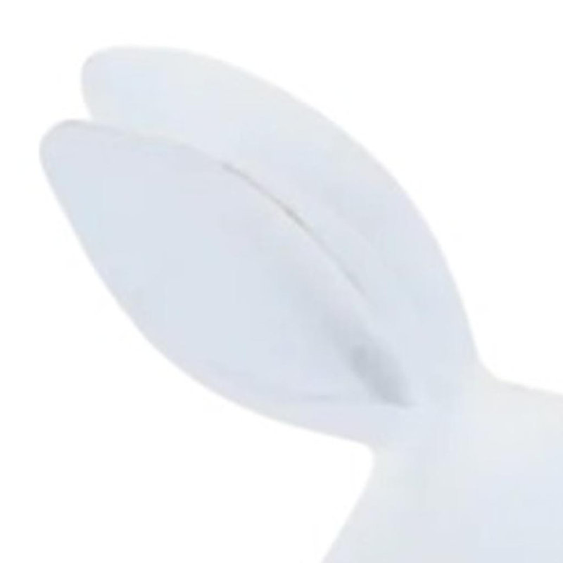 Ensemble de deux figurines de lapin blanc en polyrésine
