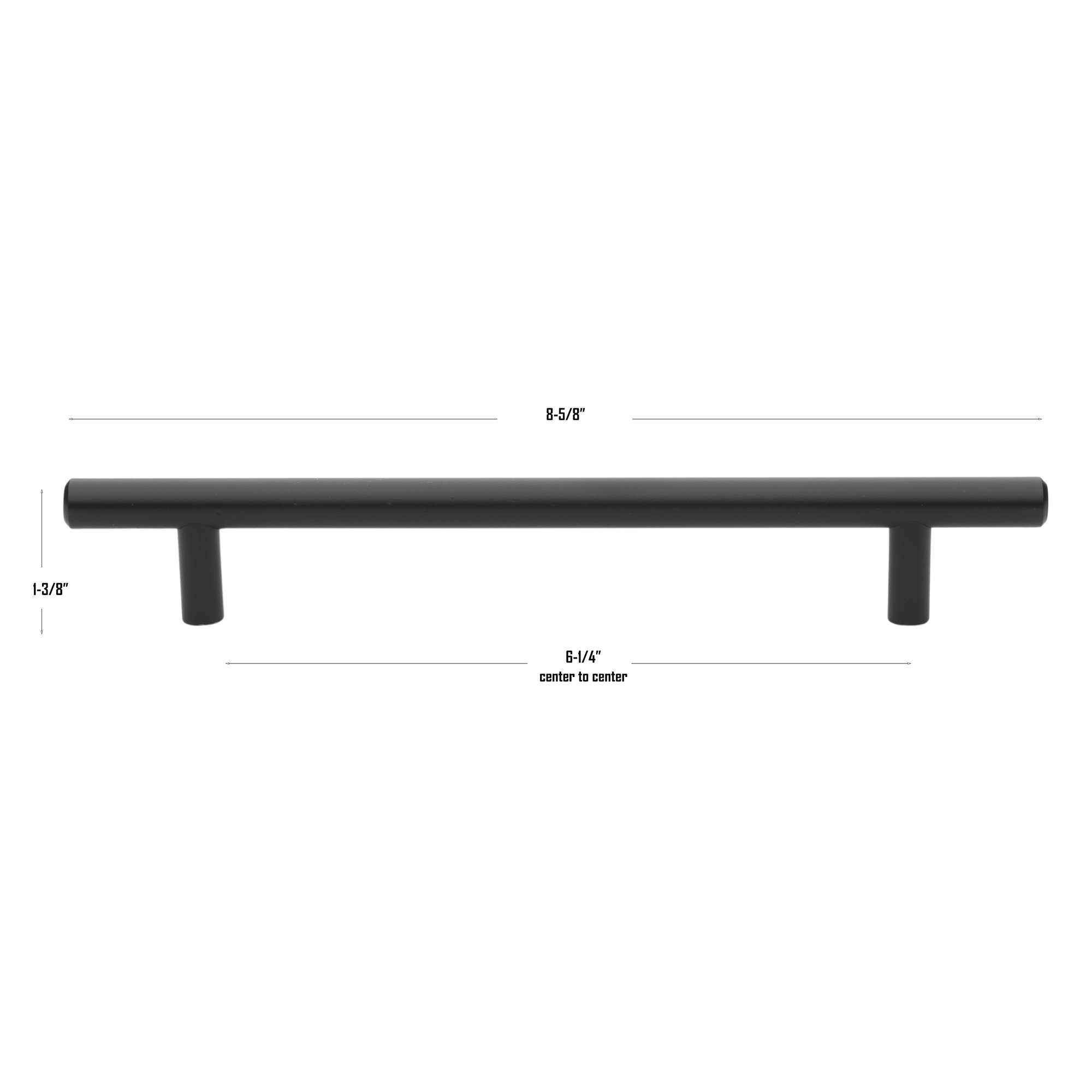 Roman Bar Pull, Matte Black, 6 5/16"