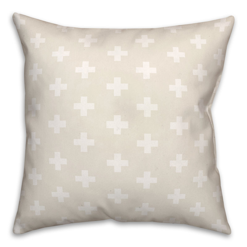 Housse et insert de coussin carré suisse, H 16 po x l 16 po