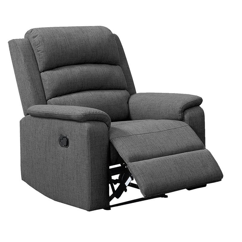 Adelynna Canapé moderne en tissu de jute Fauteuil inclinable inclinable 1pc