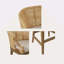 Tabouret de comptoir fabriqué à la main en rotin H 25 po-490039612