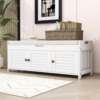 Upholstered Cabinet Storage Bench