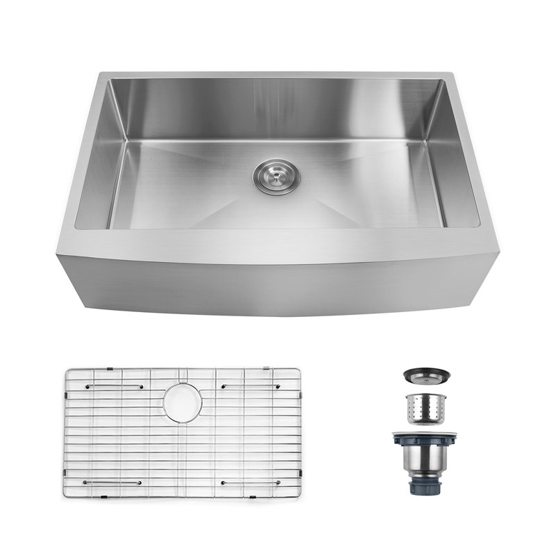 Évier de cuisine de ferme avec accessoires L 33 po x l 21 po