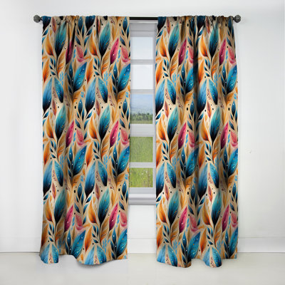 Motif bohème artistique III - rideau boho - rideau occultant abstrait - 1 panneau