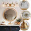Appliques murales dorées vintage pour salle de bain, 4 lampes tulipe en cristal clair, fini laiton antique mat, style milieu du siècle, pour chambre ou couloir, faciles à installer.-1862601898-1862601900