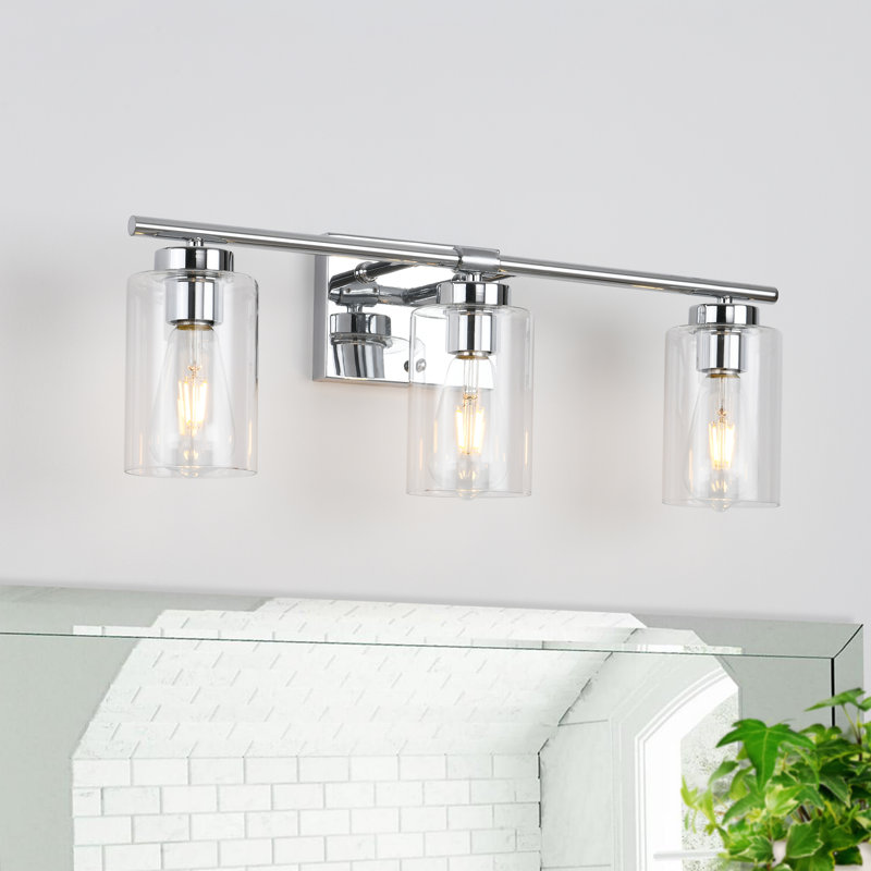 Hooversville 3- Light Dimmable Vanity Light, Chrome, 3 Lights