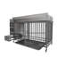 Grande cage pour animaux avec rouleau et cuve en fer de 57,72 po Profondeur, 23,73 de largeur, 34,01 de hauteur, noir + gris fumée sur roulettes: gris-1043712474-1043712452