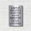 «A Witch» par Lettred & Lined, art mural en métal-1396140685
