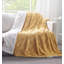  Couverture en fausse fourrure jaune-2096957568
