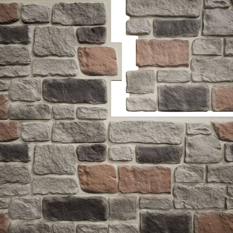 Smolder Faux Stone Urethane Panel, 48"W x 23.75"H