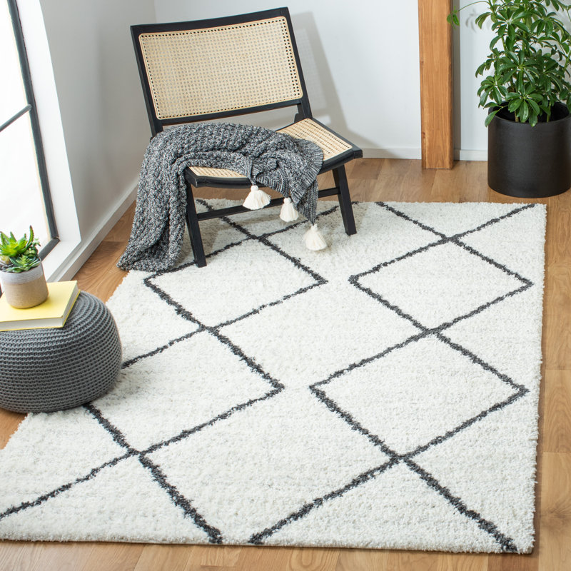 Poynter Shag 500 Performance Geometric Rug, Rectangle 5'5" x 7'7"
