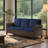 All-weather Wicker 3-seat Patio Sofa With Curved High Back, Washable Plush Cushions, Perfect For Porch, Deck, Garden & Small-space Seating-Blue-996242751