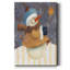 Bonhomme de neige bleu I, toile tendue avec châssis de qualité supérieure - prête à être accrochée-696602033