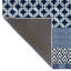 Tapis décoratif bleu à motif géométrique moderne-1237686691