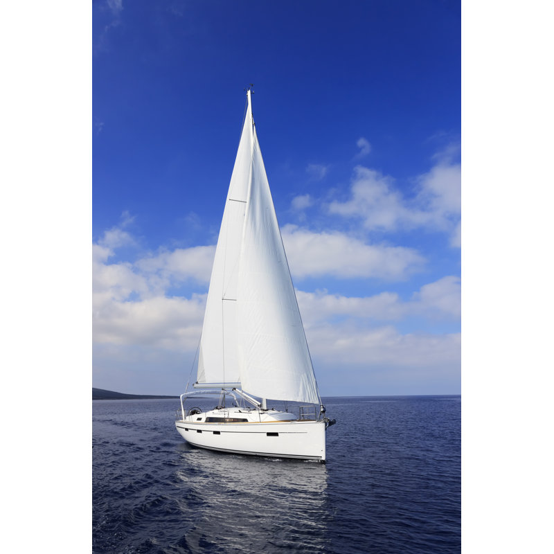 Beautiful Sailing Yacht - Wrapped Canvas Print, 122cm H x 81cm W x 3.8cm D
