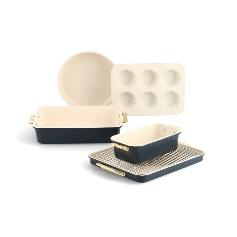 GreenPan Padova Reserve 5 Piece Non-Stick Bakeware Set, Blue/Cream