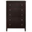 Commode rectangulaire 5 tiroirs Carlton Cappuccino