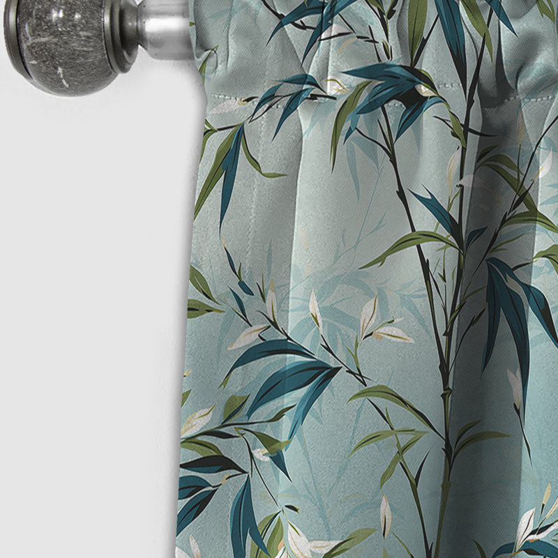 Sandee - Rideau floral - Rideau floral occultant en velours - 1 panneau, L 52 po x L 84 po