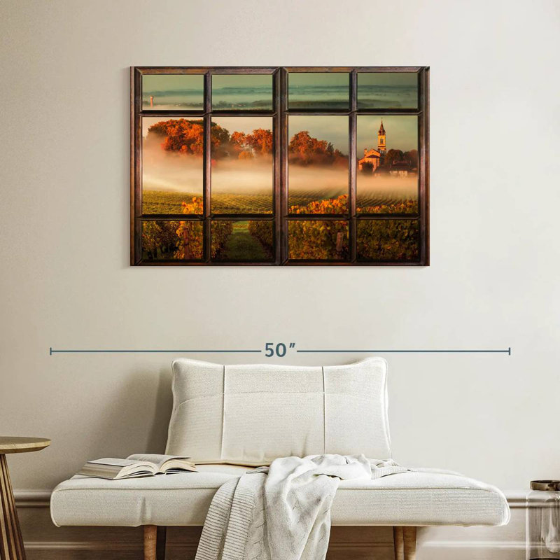 Alvord Window To Vineyard Mist, 26" H x 39" W