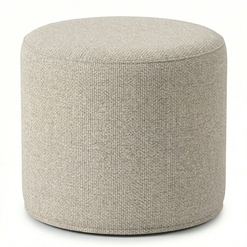 Berlin Gardens Lilly Hive 20" Round Pouf, Beige