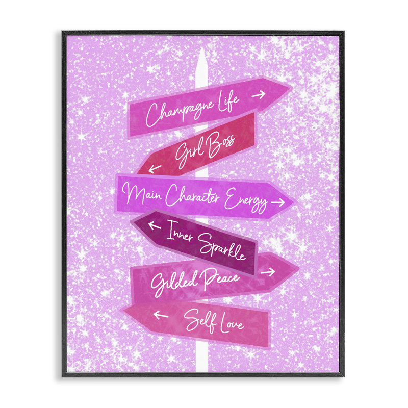 «Confident Glam Sign», estampe numérique, conception de Ziwei Li, H 30 po x l 24 po, Giclée encadrée noir minuit