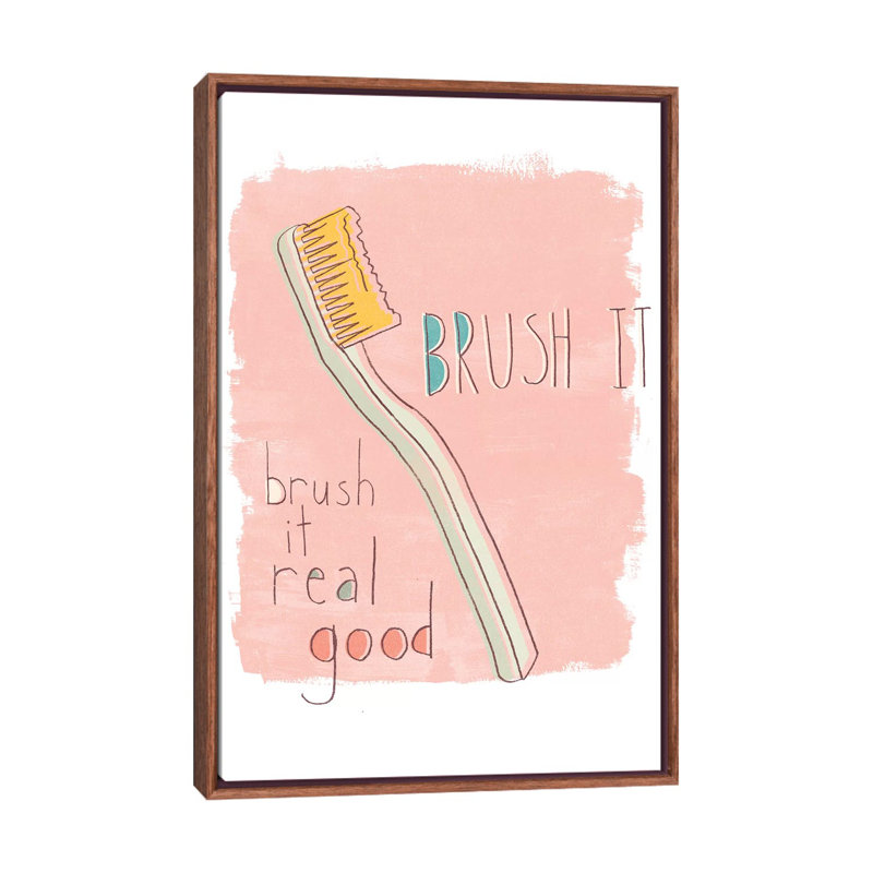Potty Pun III - impression d'art textuel, H 26 po x l 18 po x 1,5 po, Toile avec cadre en bois classique, Pas de tapis