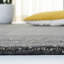 Tapis gris anthracite / bleu en laine crocheté à la main Frederica-22809482
