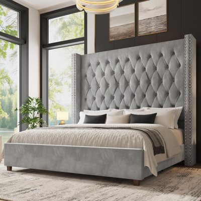 Duluth Tufted Upholstered Low Profile Platform Bed