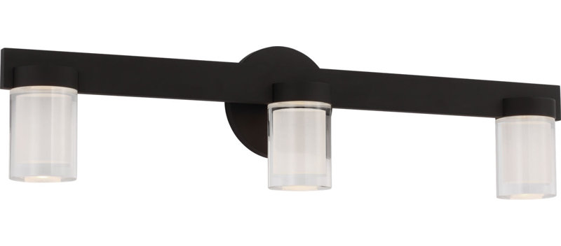 Esfera 3 - Light LED Bath Sconce, Nightshade Black