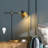 22.2 "metal gold reading desk lamp with matte black finish, featuring Nordic, modern, and minimalist design